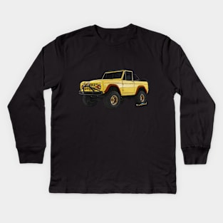 Yellow Dog Bronco 4x4 Kids Long Sleeve T-Shirt